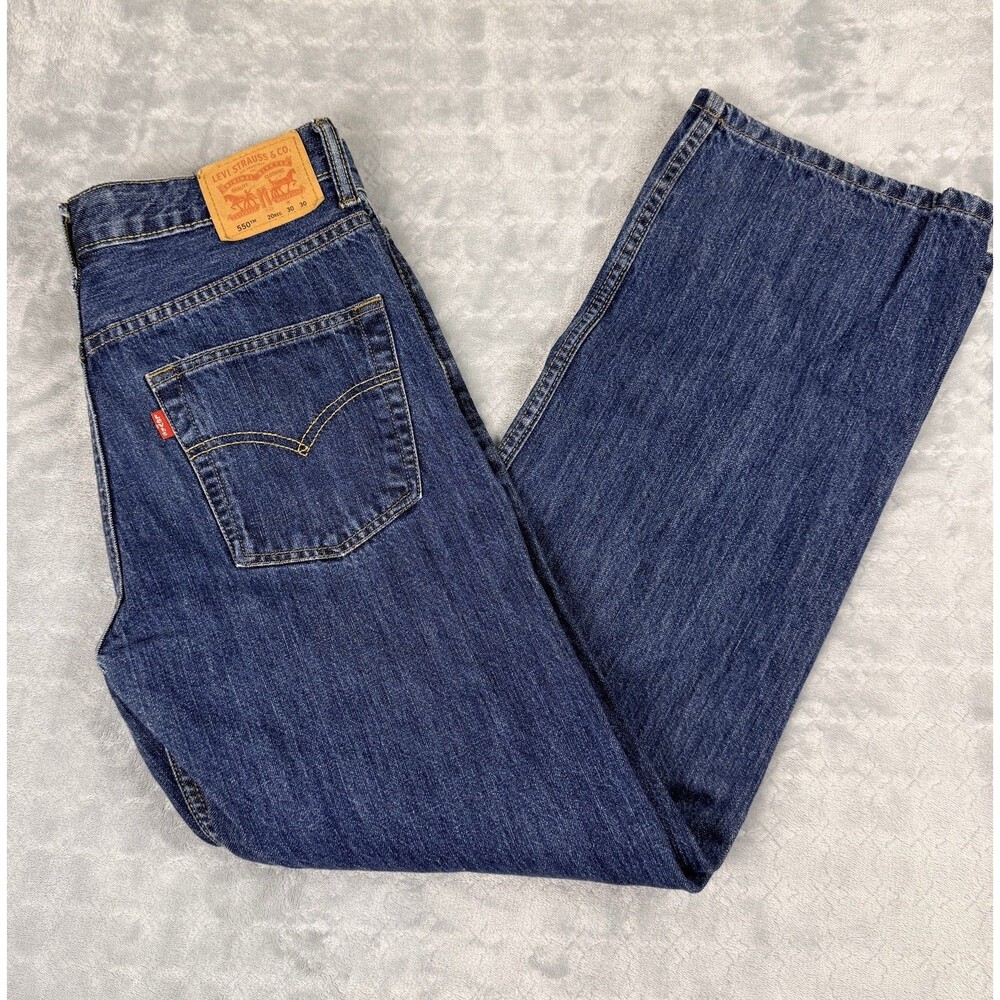 Levi's 550 Jeans Boy's 20 Reg 30x30 Blue Medium Wash Straight Leg Relaxed Fit